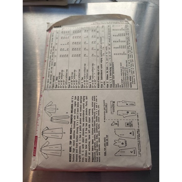 Vintage Simplicity 5205 Robe Top and Pants Transfer included‎ size 14 bus… - Picture 2 of 2